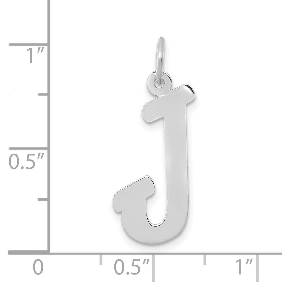 10k White Gold Small Script Initial J Charm Secondary image