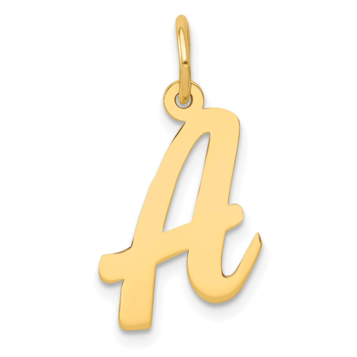 10K Medium Script Letter A Initial Charm Main image