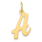10K Medium Script Letter A Initial Charm