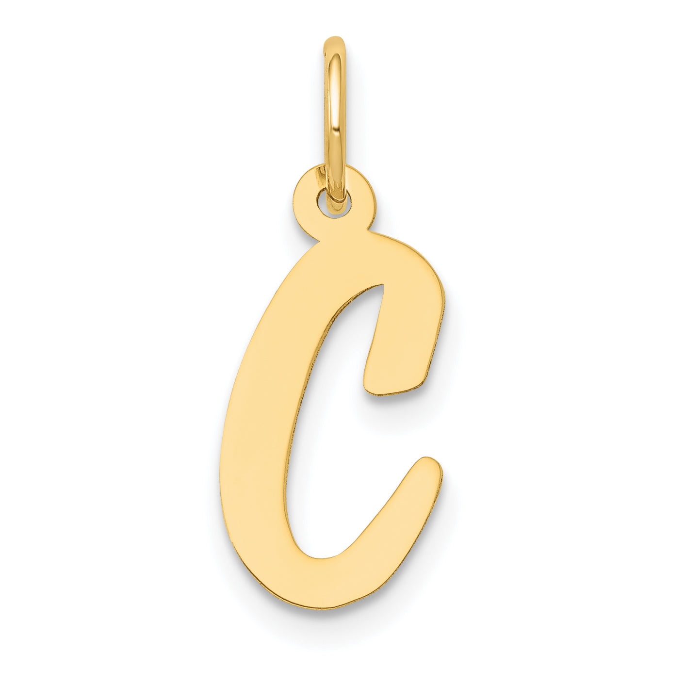10K Medium Script Letter C Initial Charm Main image
