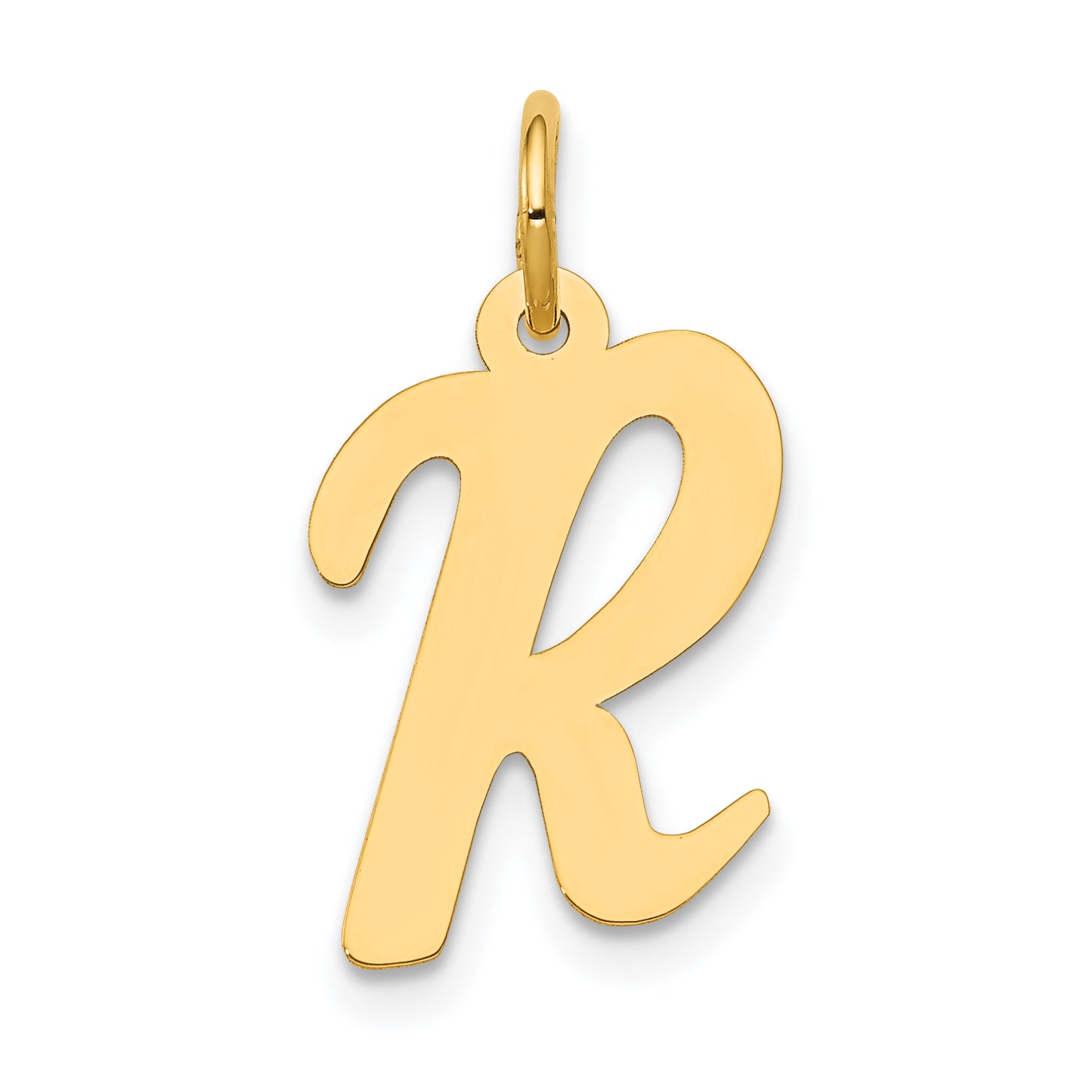 10K Medium Script Letter R Initial Charm Main image