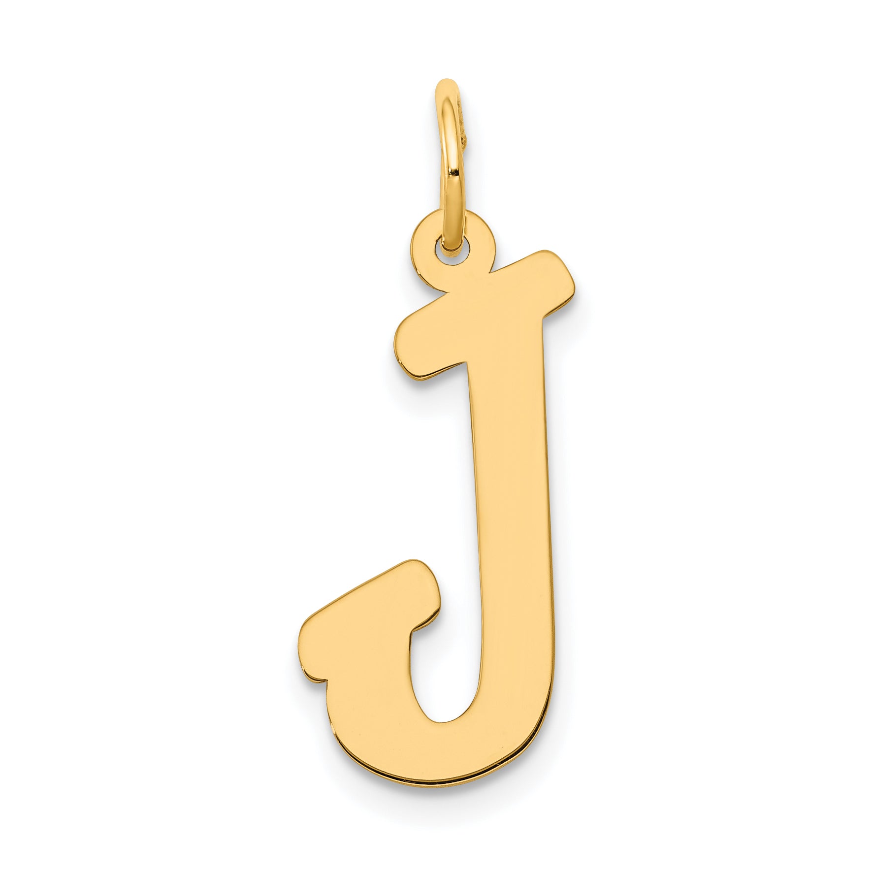 10k Large Script Letter J Initial Charm Main image