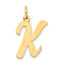 10k Large Script Letter K Initial Charm