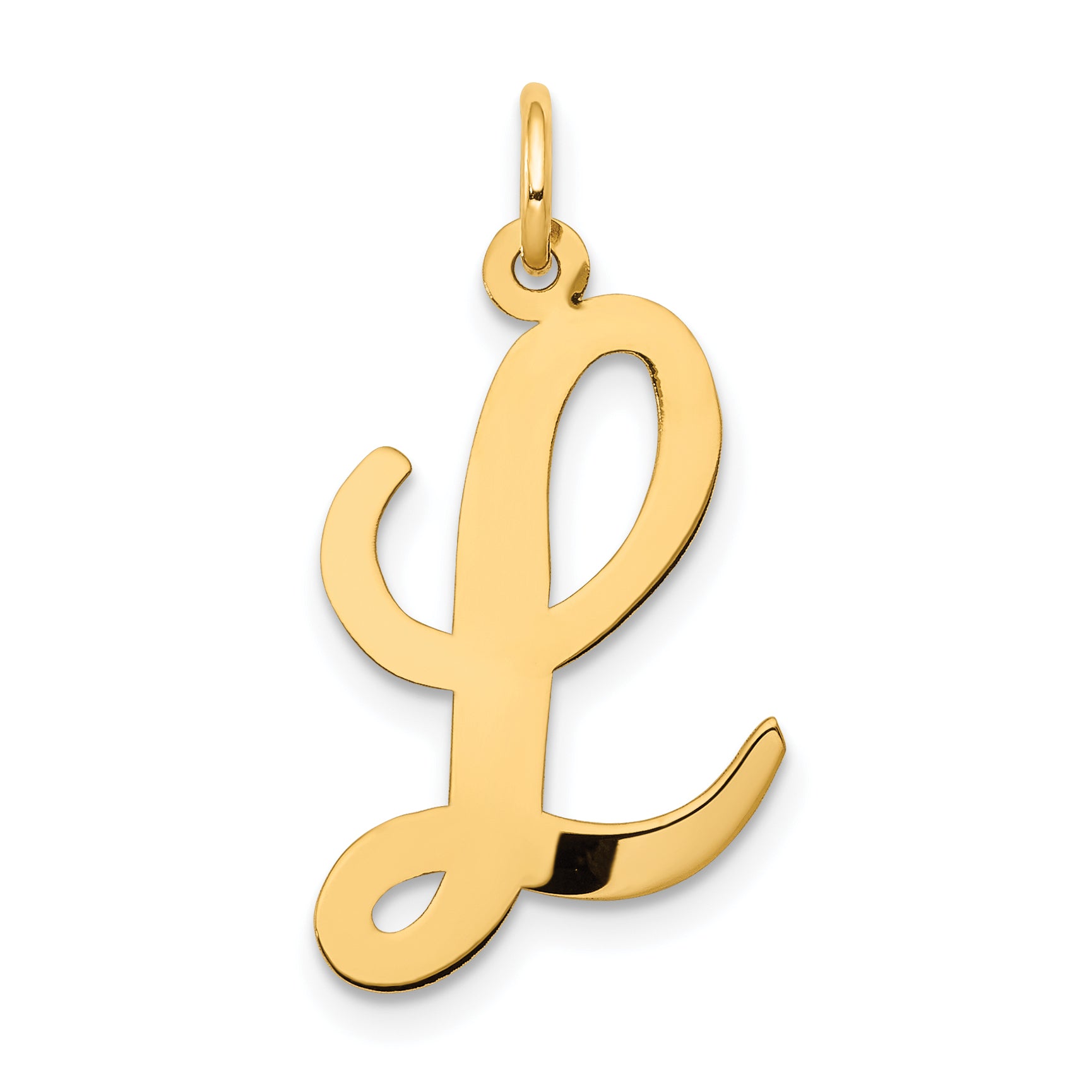 10k Large Script Letter L Initial Charm Main image