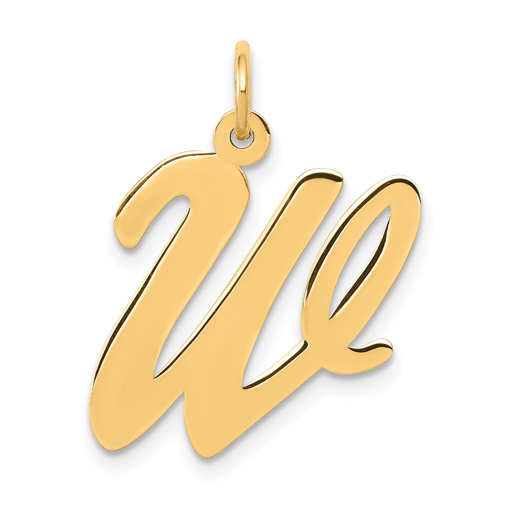 10k Large Script Letter W Initial Charm Main image