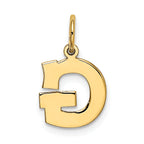 10k Small Block Initial G Charm