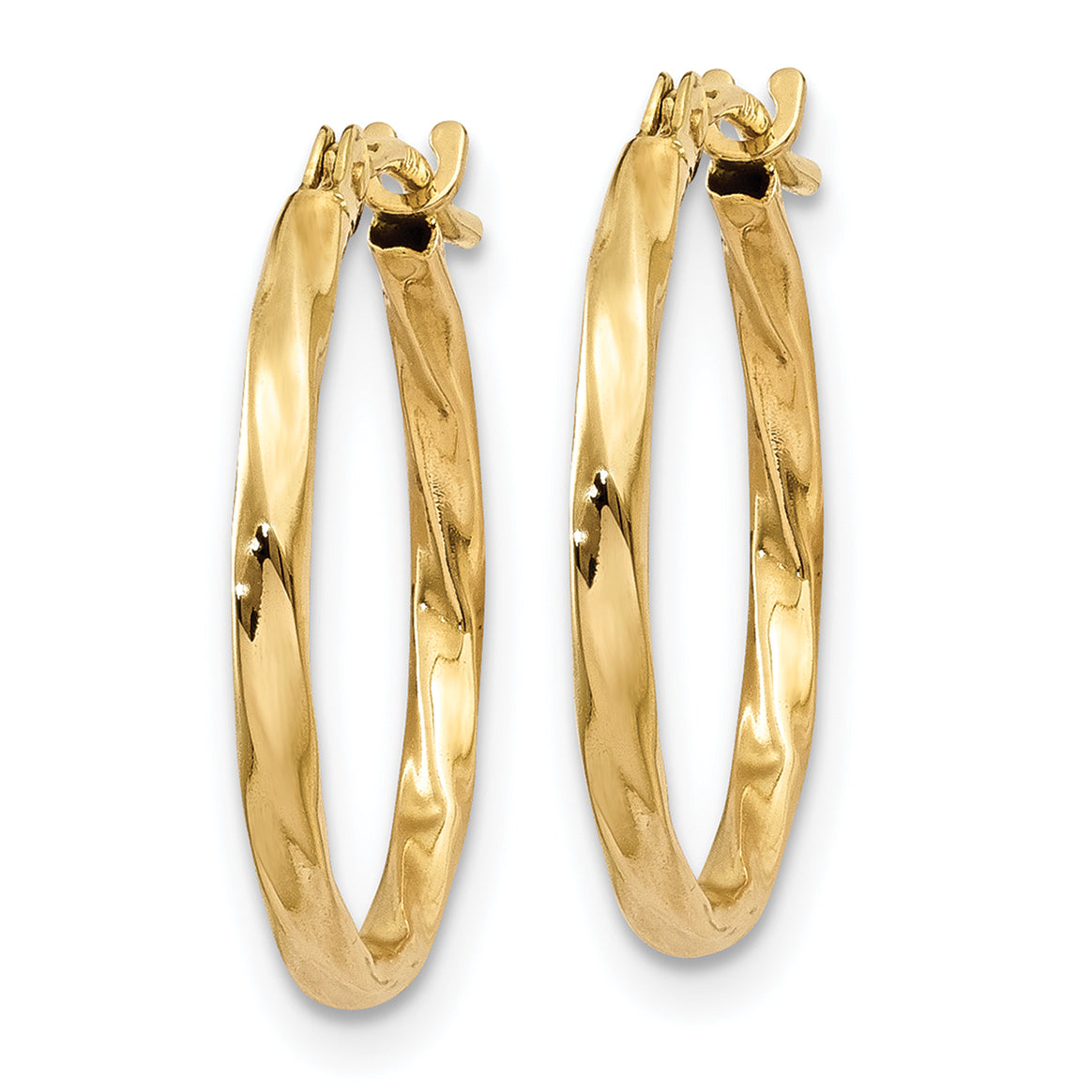 10k Twist Hoop Earrings Secondary image