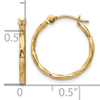 10k Twist Hoop Earrings