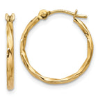 10k Twist Hoop Earrings