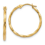 10k Twist Hoop Earrings
