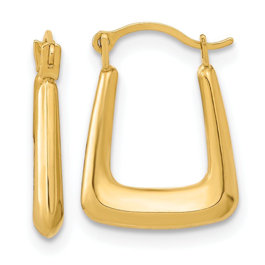 10K Polished Hollow Fancy Hoops Main image