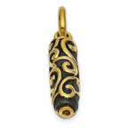 Beautiful 10K Gold Unisex Remembrance Cylinder Ash Holder Pendant With Polished Finish | Sophia Jewelers