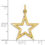 10k Diamond-cut Star Charm