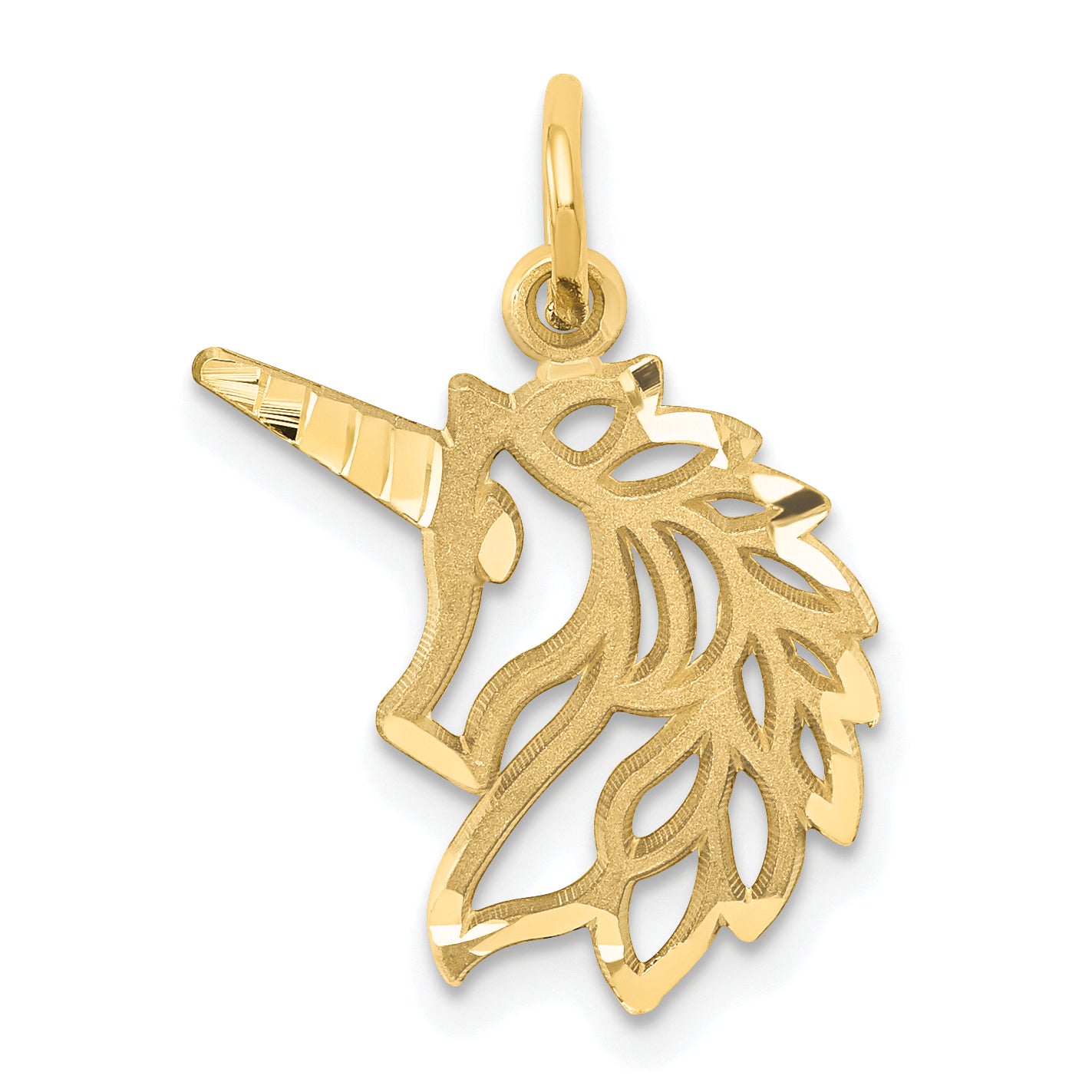 10k Unicorn Head Pendant Main image
