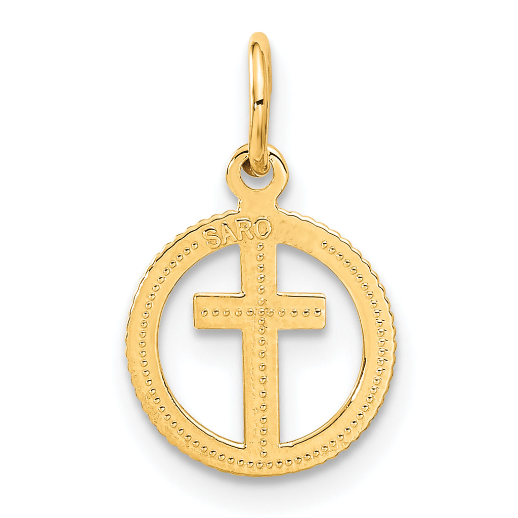 10k Eternal Life Cross Charm
