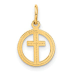 10k Eternal Life Cross Charm