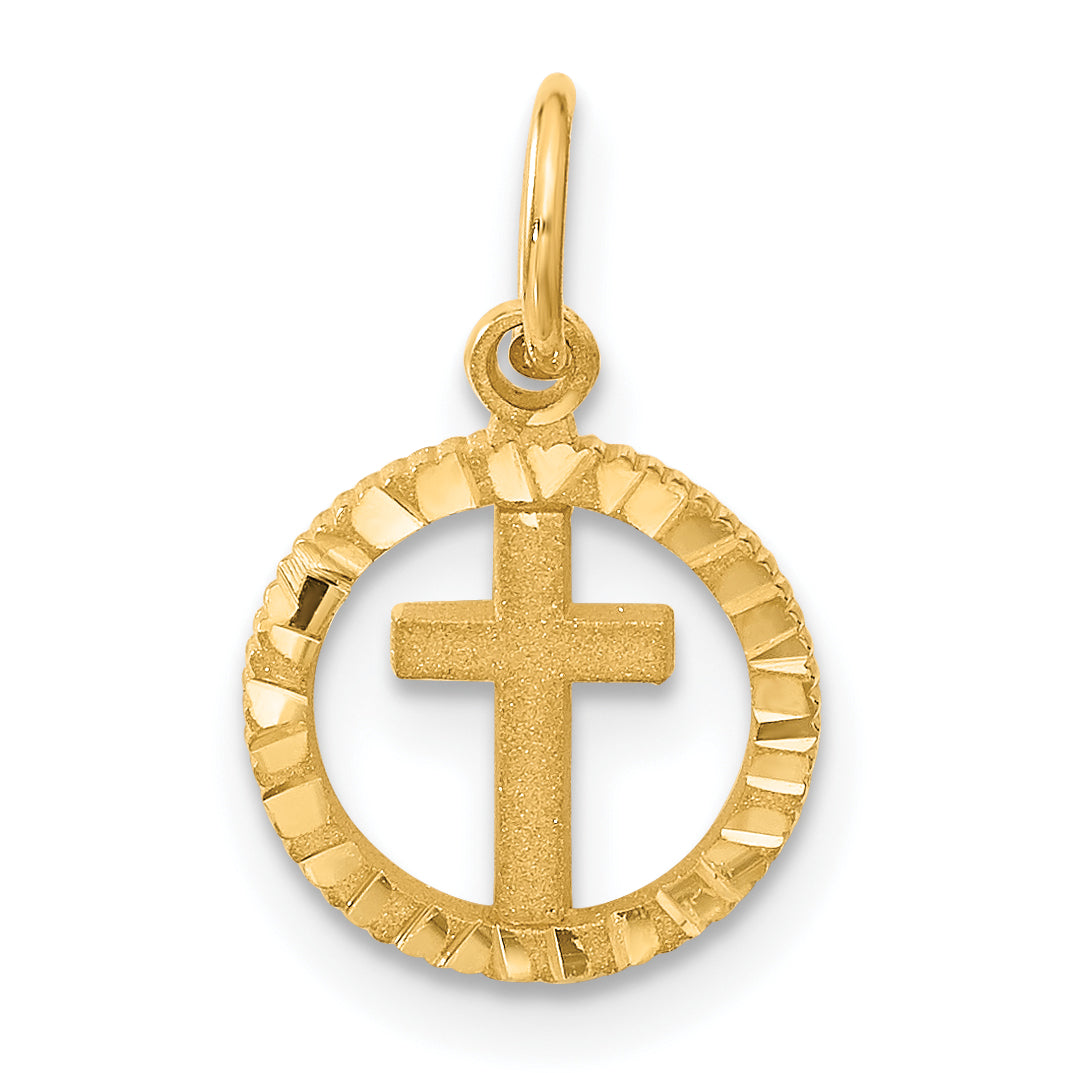 10k Eternal Life Cross Charm Main image