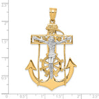 10k Two-tone Mariner's Crucifix Pendant