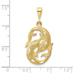 10k Pisces Zodiac Charm