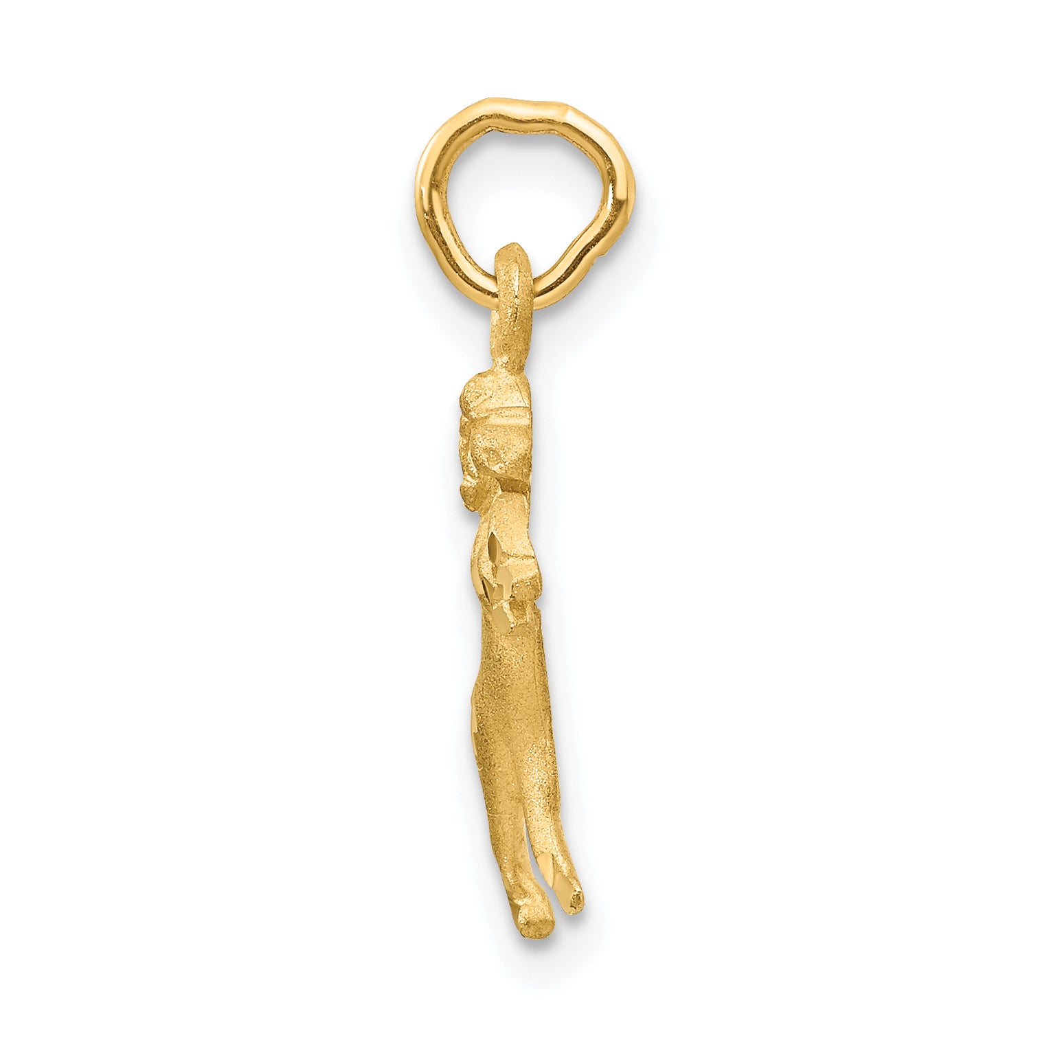 10k Satin Aries Zodiac Charm