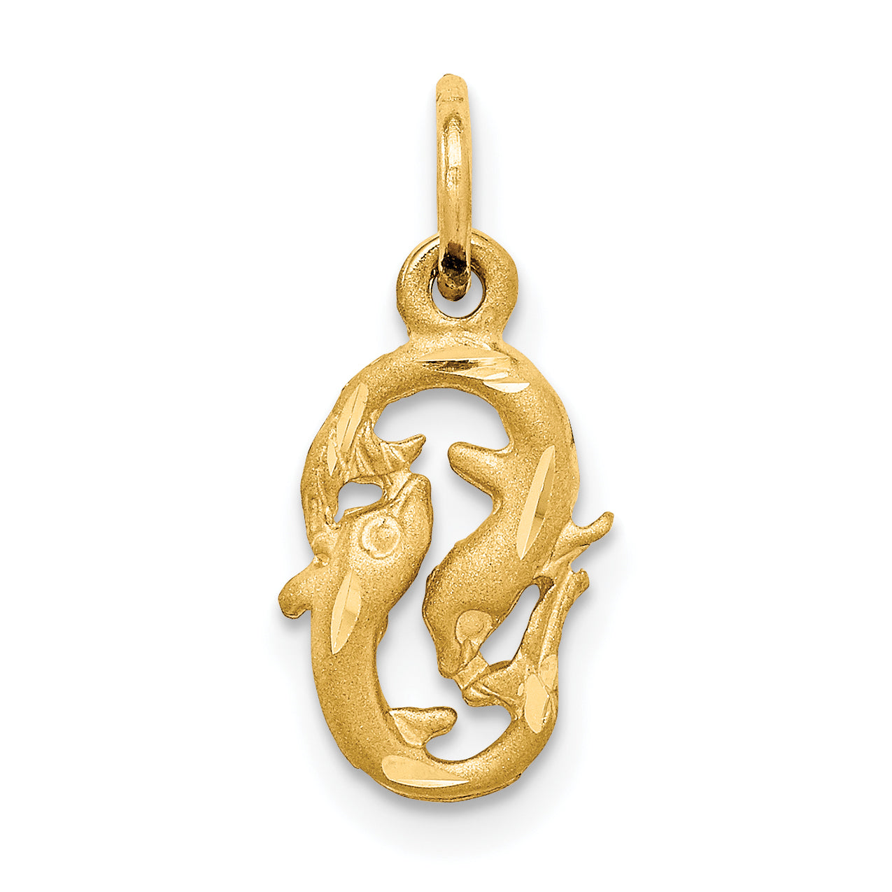 10k Pisces Zodiac Charm Main image