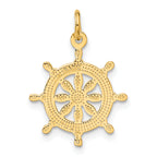10k Ships Wheel Charm