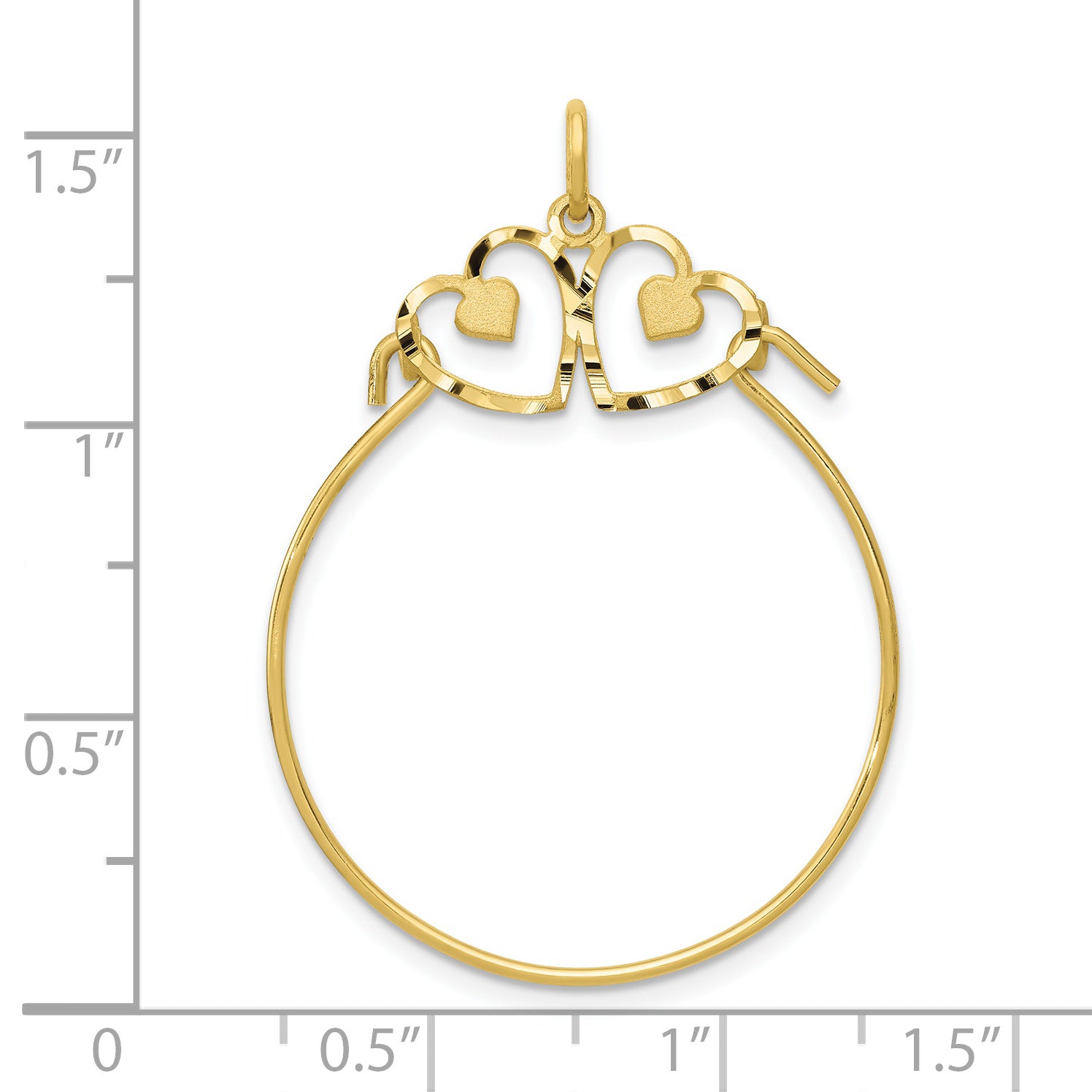 10k Heart Charm Holder