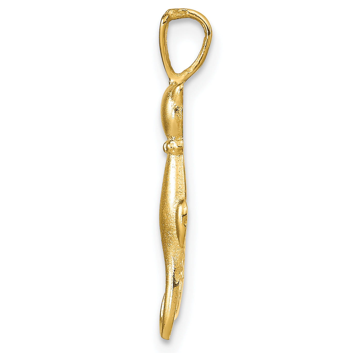 10k Satin & Polished Cats Pendant Secondary image