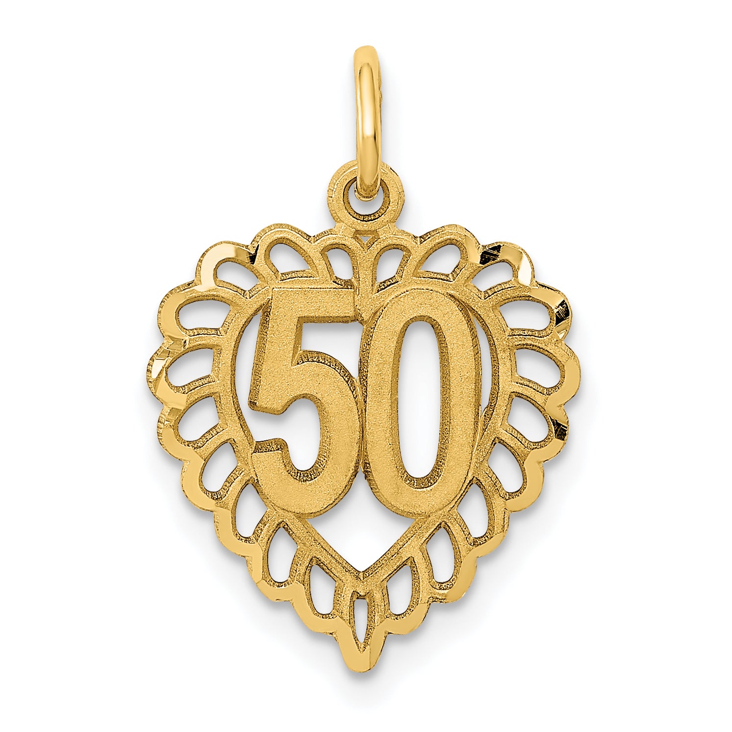 10k 50 in Heart Charm Main image