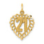10k 21 in Heart Charm