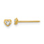 Inverness 14k Polished Heart With .03ct Diamond Post Piercing Earrings