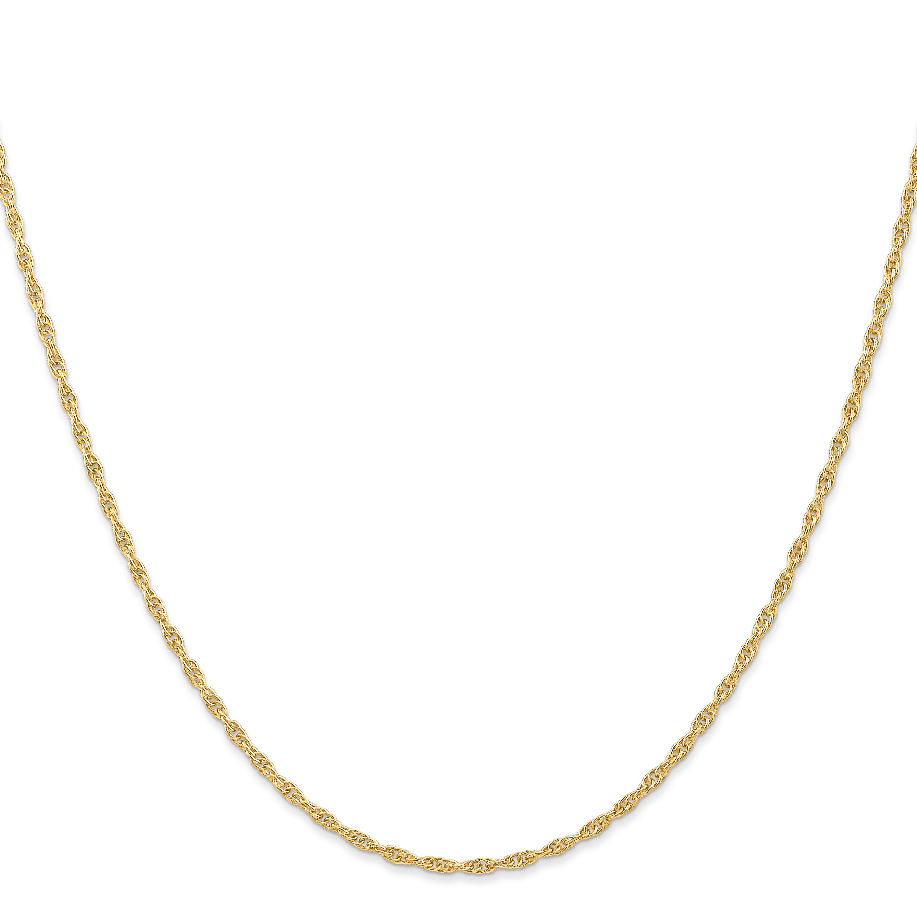 14K 16 inch Carded 1.55mm Cable Rope with Spring Ring Clasp Chain Secondary image