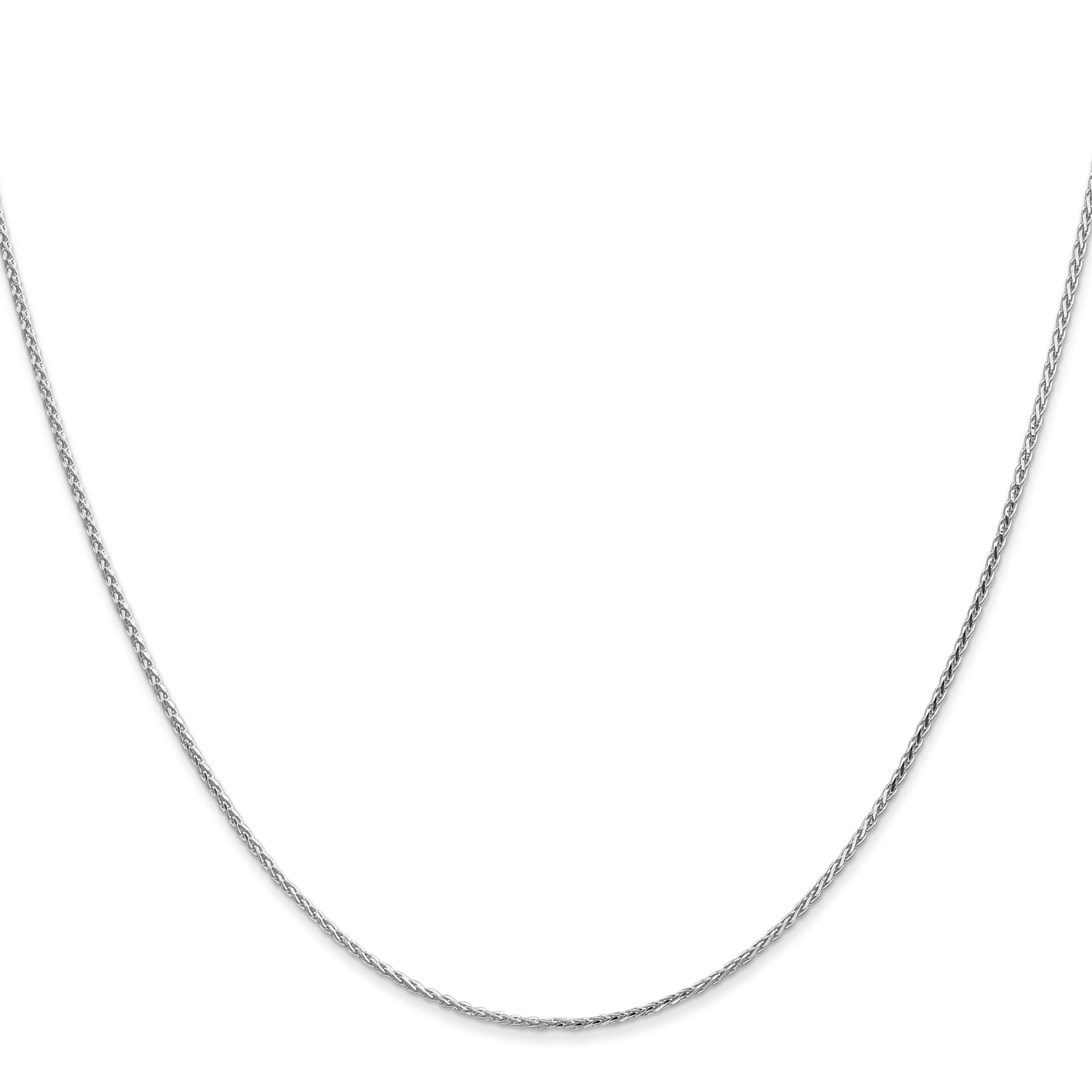 14K White Gold 1.0mm D/C Wheat Chain Secondary image