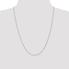14K White Gold 1.0mm D/C Wheat Chain