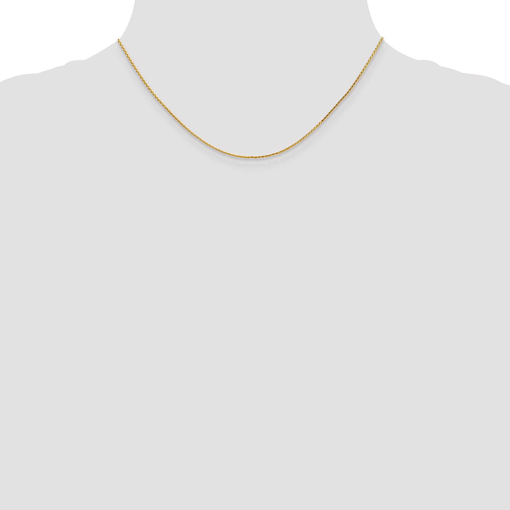 14K 1.0mm D/C Wheat Chain