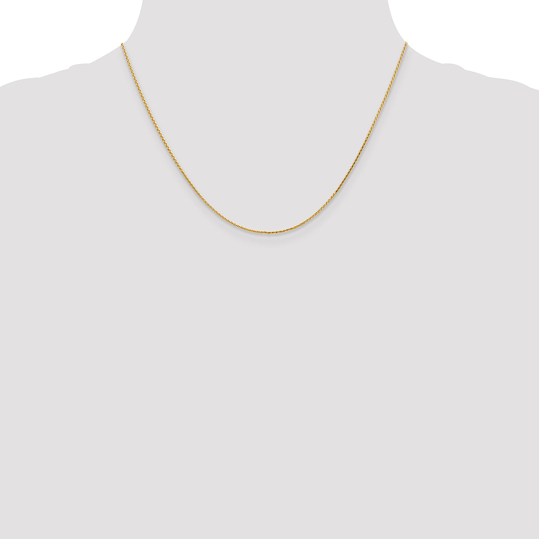 14K 1.0mm D/C Wheat Chain