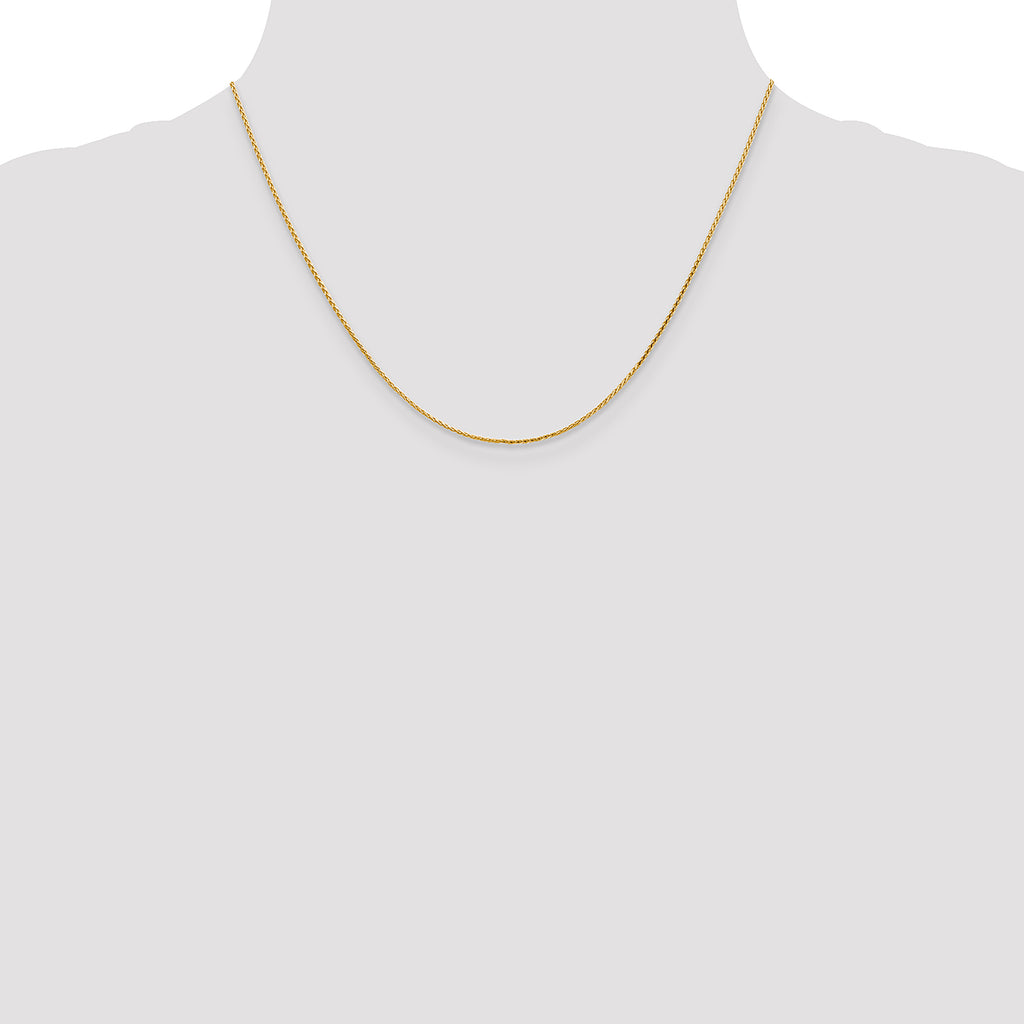 14K 1.0mm D/C Wheat Chain