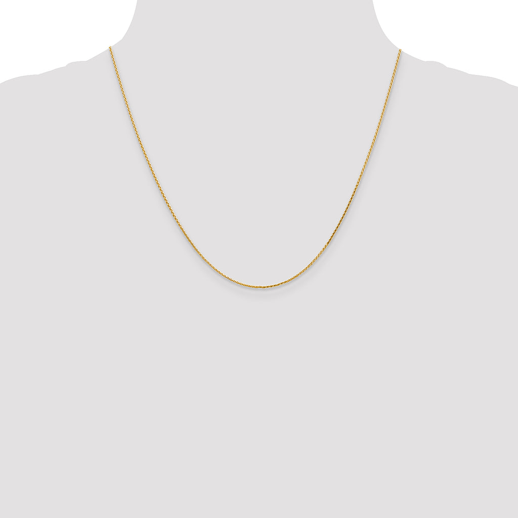 14K 1.0mm D/C Wheat Chain