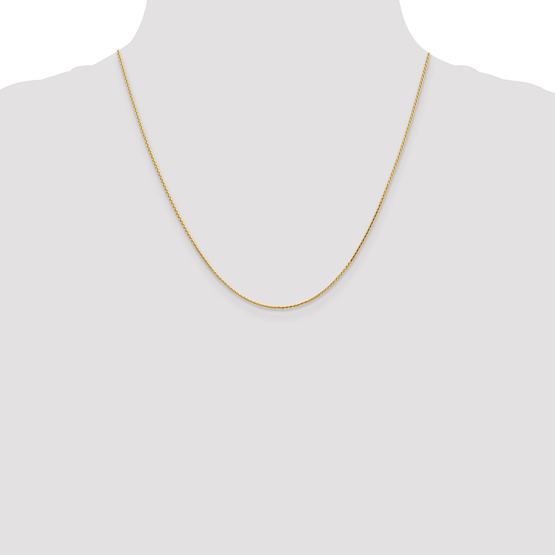 14K 1.0mm D/C Wheat Chain