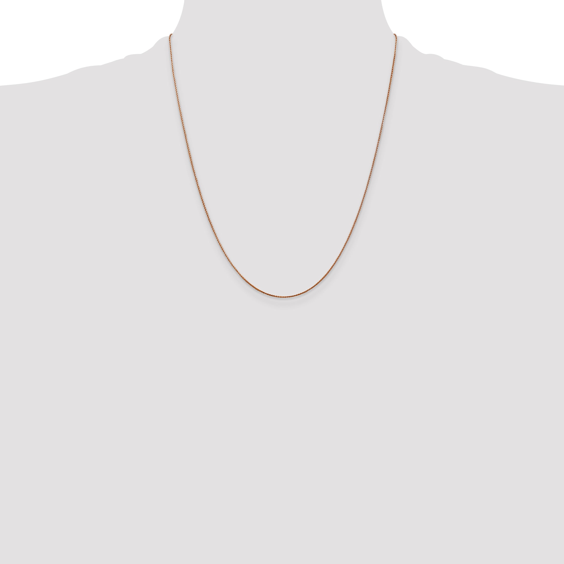 14K Rose Gold .8mm Spiga Chain