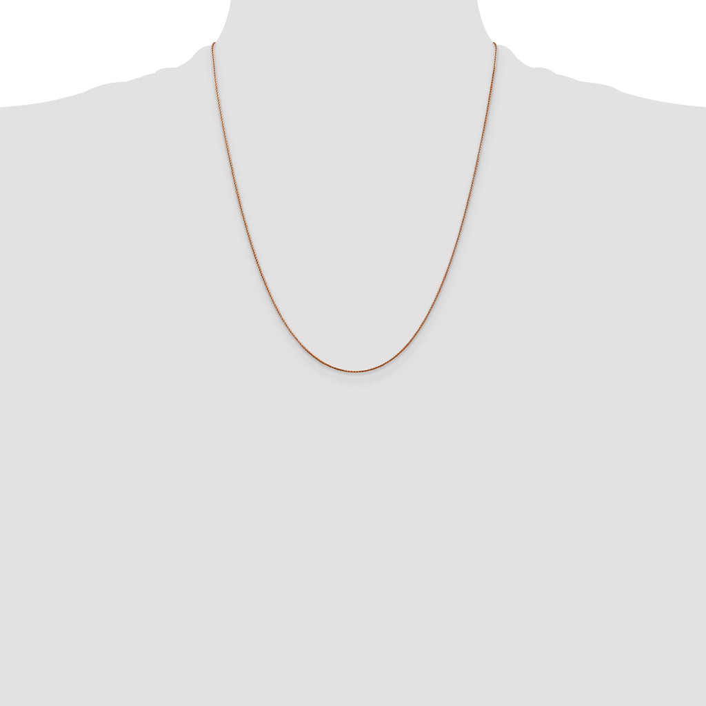 14K Rose Gold .8mm Spiga Chain