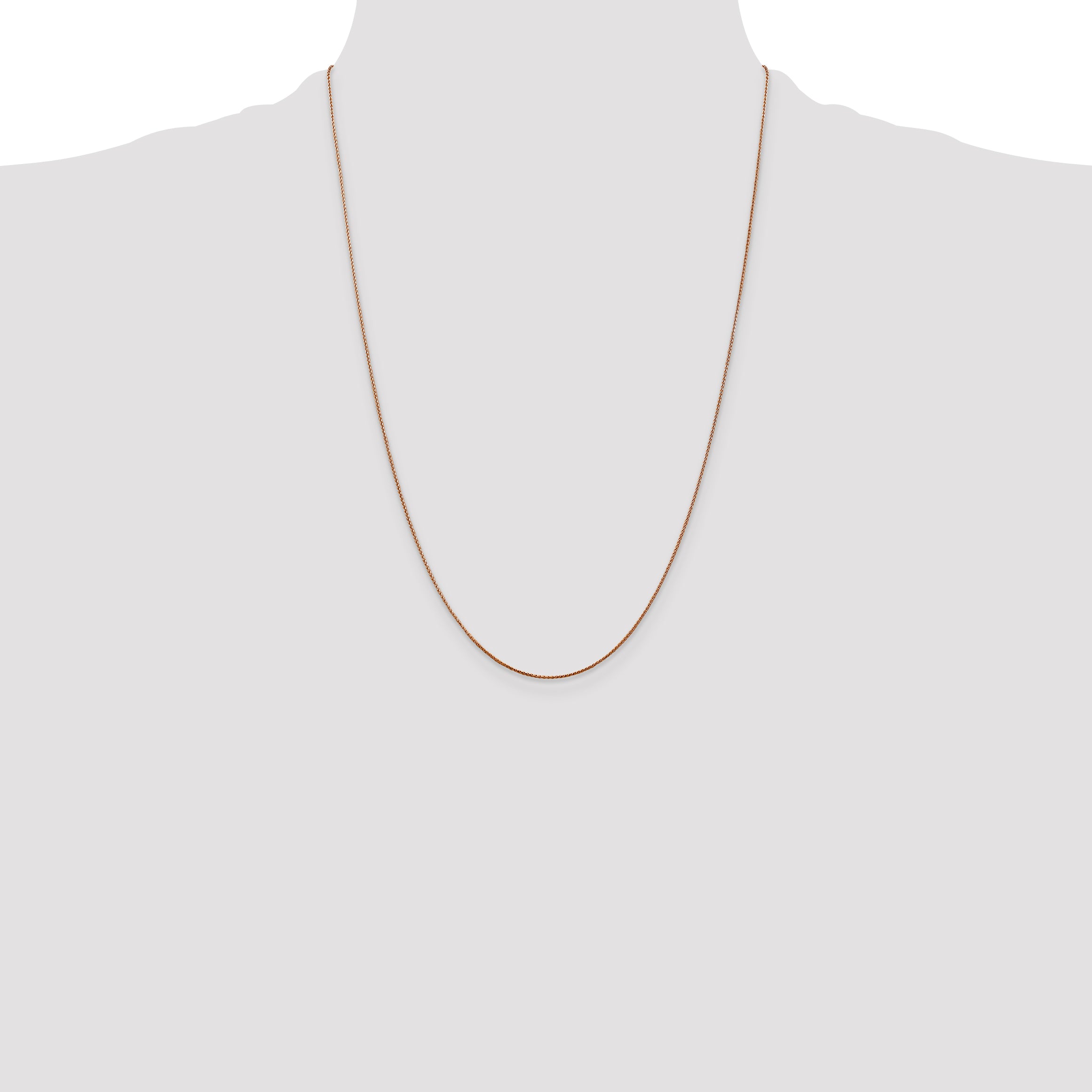 14K Rose Gold .8mm Spiga Chain