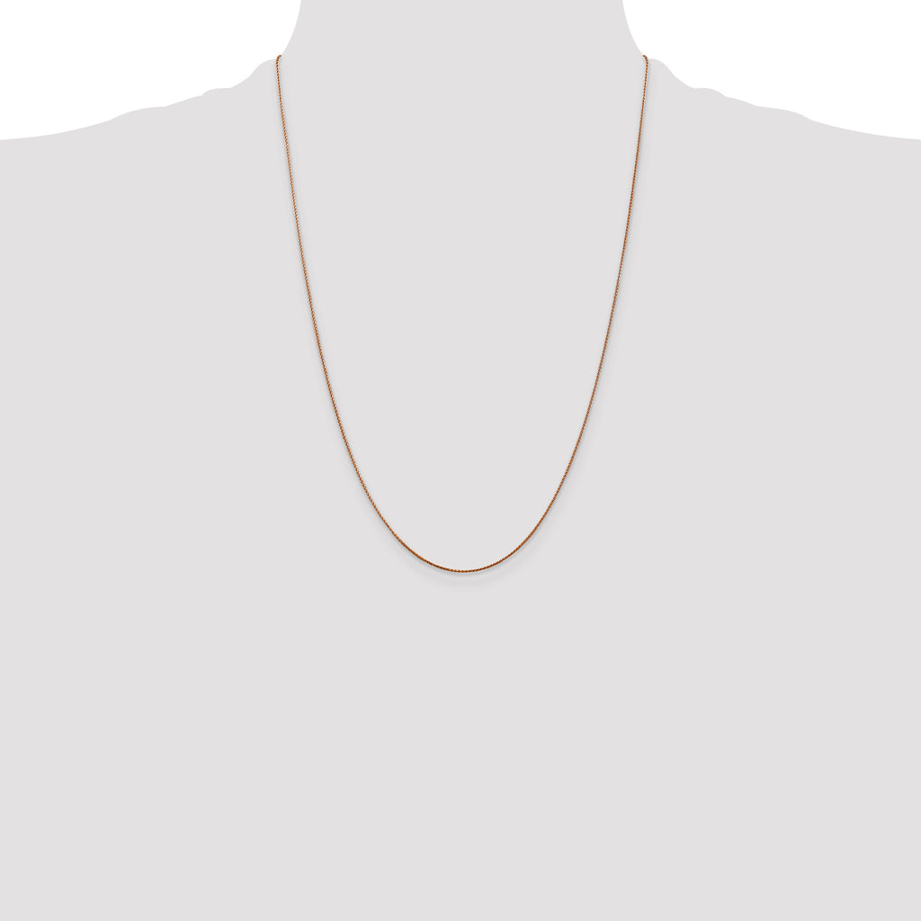 14K Rose Gold .8mm Spiga Chain