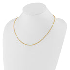 14K Adjustable 2.5mm Semi-Solid D/C Cable Chain