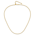 14K Adjustable 2.5mm Semi-Solid D/C Cable Chain
