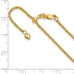 14K Adjustable 1.6mm Semi-solid Spiga Chain