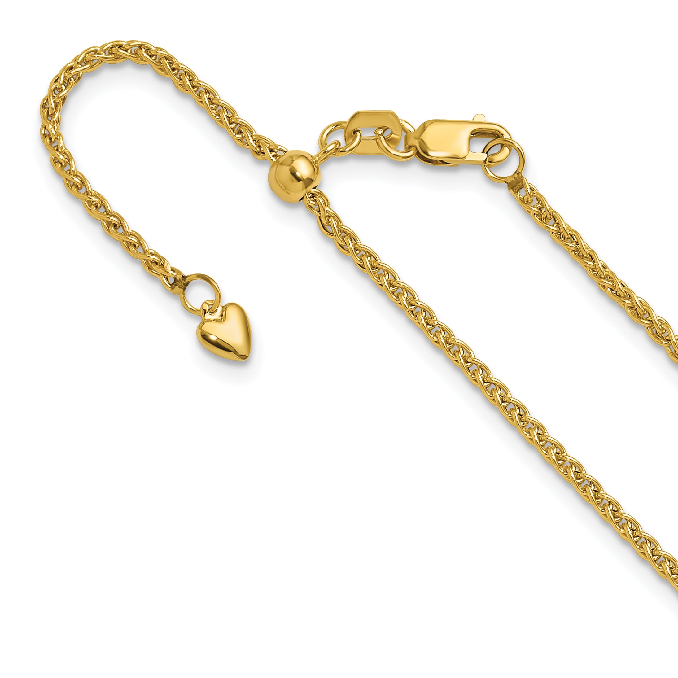14K Adjustable 1.6mm Semi-solid Spiga Chain Main image