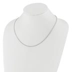 14K White Gold Adjustable 2.5mm Semi-Solid D/C Cable Chain