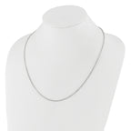 14K White Gold Adjustable 2.5mm Semi-Solid D/C Cable Chain