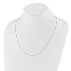14K Adjustable  1mm D/C Cable Chain